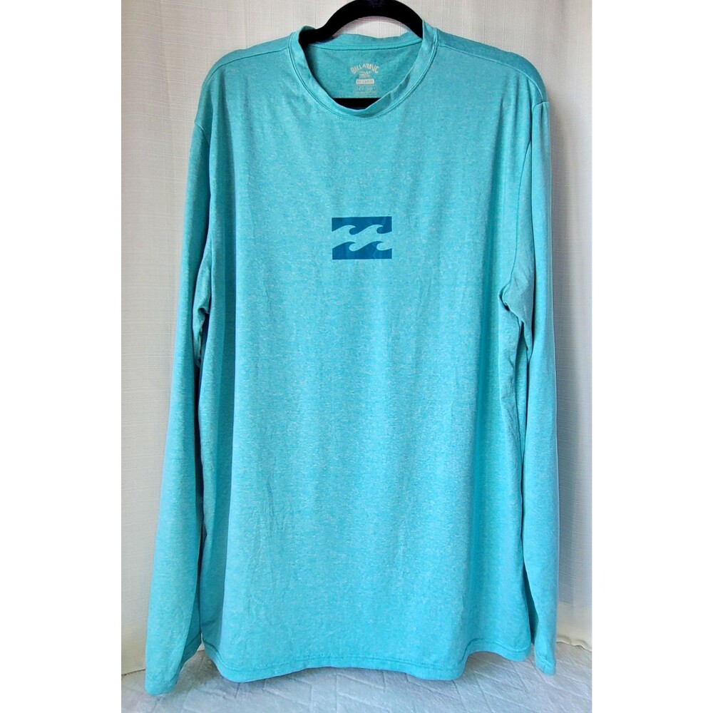 Billabong UV Surf Shirt Mens XXL Aqua UPF 50+ Long Sleeve Fishing Beach